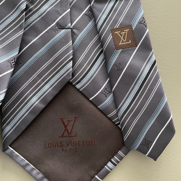 LOUIS VUITTON TIE PURE WOVEN SILK MONOGRAM PATTERN - Picture 3 of 4